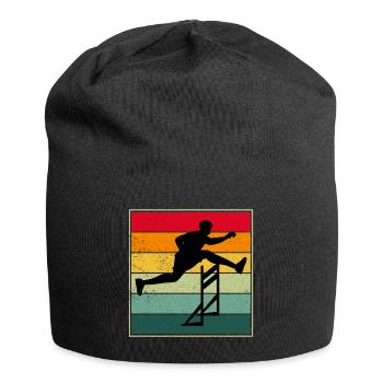 Hurdles Hurdling Hurdler Running Runner Athletes - Jersey Beanie - black - Front