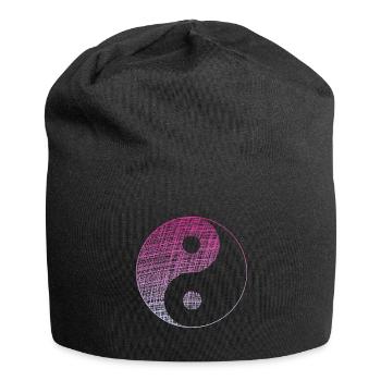 yin yang Vintage - Jersey-Beanie - Schwarz - Vorne