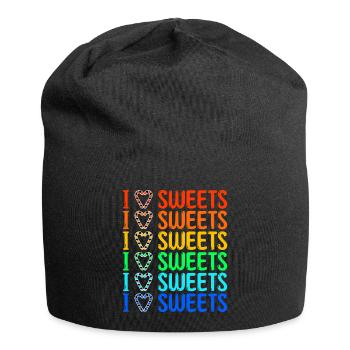Dent sucrée J’adore les bonbons Déclaration Délicieux - Bonnet en jersey - noir - Devant
