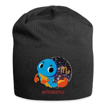 Sternzeichen Skorpion - Jersey-Beanie - Schwarz - Vorne