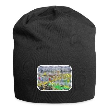 Kairo Ägypten Aquarell Skizze Gezeichnete Illustration - Jersey-Beanie - Schwarz - Vorne