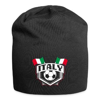Italien Fußball Meisterschaft - Jersey-Beanie - Schwarz - Vorne