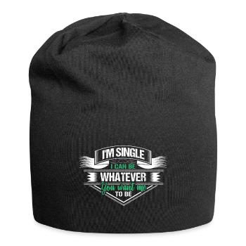 Idée de cadeau de relation solo célibataire - Bonnet en jersey - noir - Devant