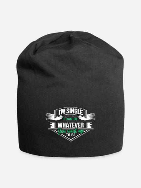 Single Solo Beziehung Geschenkidee - Jersey-Beanie - Schwarz