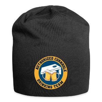 Cornhole Drinking Bean Bag Toss Outdoor Rasen Spiel - Jersey-Beanie - Schwarz - Vorne