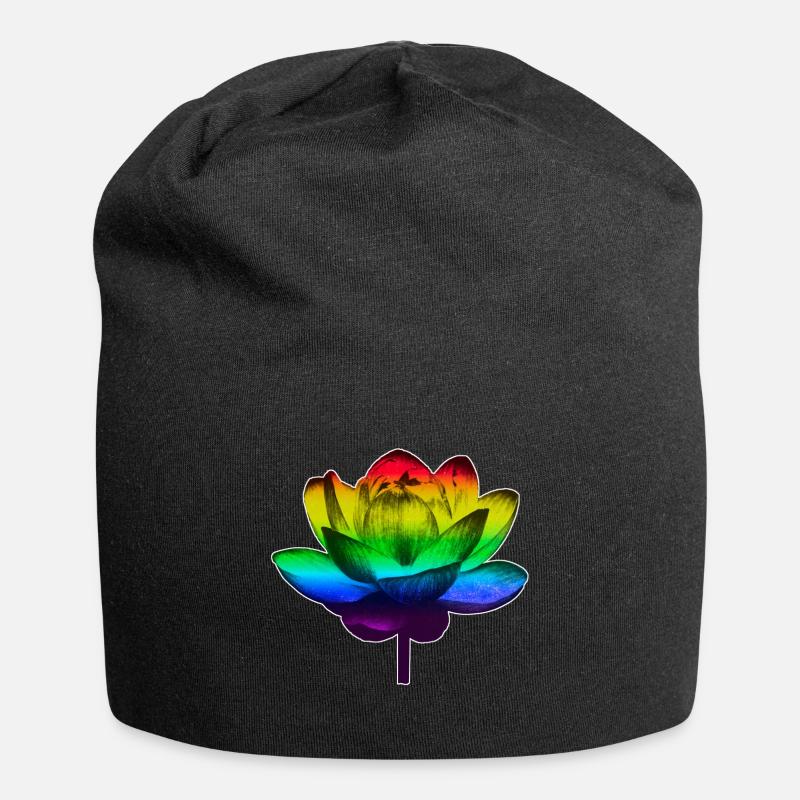 Fleur LGBT - Bonnet en jersey - noir