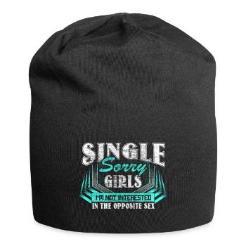 Gay Single Queer Pride - Jersey-Beanie - Schwarz - Vorne
