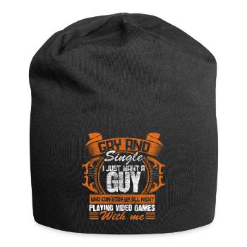 Gay Single LGBT+ Pride Geschenkidee - Jersey-Beanie - Schwarz - Vorne