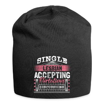 Lesbisch Single LGBT - Jersey-Beanie - Schwarz - Vorne