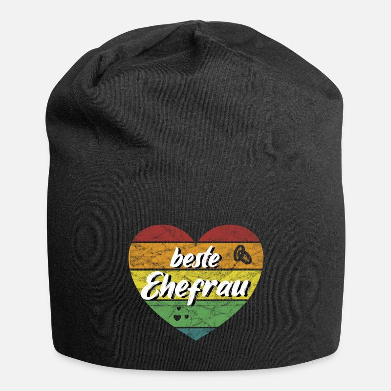 beste Ehefrau Geschenk retro vintage - Jersey-Beanie - Schwarz