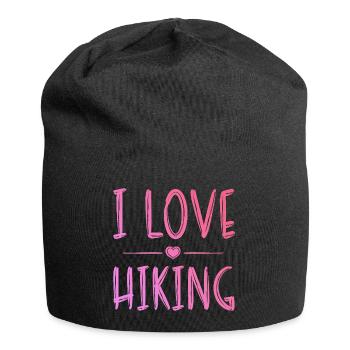 Ich liebe Hiking - Jersey-Beanie - Schwarz - Vorne