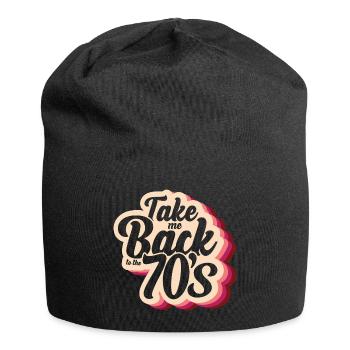 Nimm mich zurück in die 70er Jahre - Jersey-Beanie - Schwarz - Vorne
