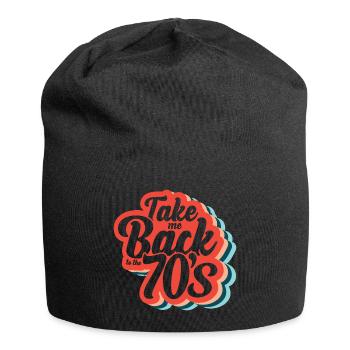 Nimm mich zurück in die 70er Jahre - Jersey-Beanie - Schwarz - Vorne