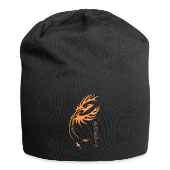 Phoenix, orange firebird logo art - Jersey Beanie - black - Front