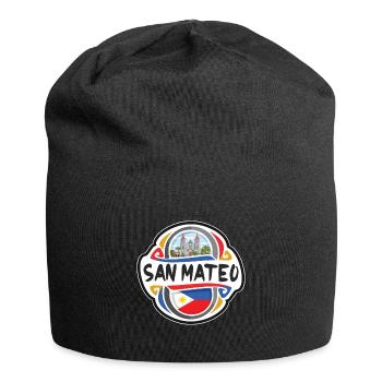 San Mateo Philippinen Flagge Reise Souvenir Abzeichen S - Jersey-Beanie - Schwarz - Vorne