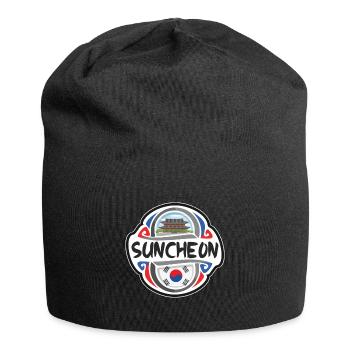Suncheon Südkorea Flagge Reise Souvenir Abzeichen St - Jersey-Beanie - Schwarz - Vorne