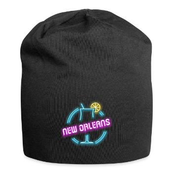 New Orleans Cocktail Sommer Design - Jersey-Beanie - Schwarz - Vorne