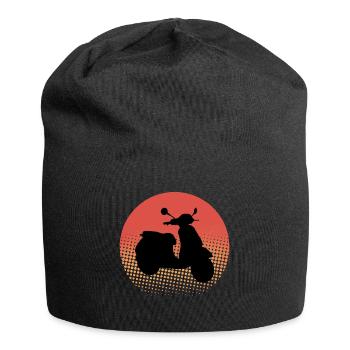 Roller Fahrer Roller Motorrad Vintage Retro - Jersey-Beanie - Schwarz - Vorne