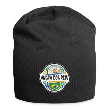 Angra dos Reis Brazil Flag Travel Souvenir Badge S - Jersey Beanie - black - Front