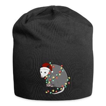 Lumières de Noël Rat Noël - Bonnet en jersey - noir - Devant