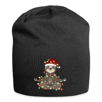Christmas Lights Sloth Christmas - Jersey Beanie - black - Front