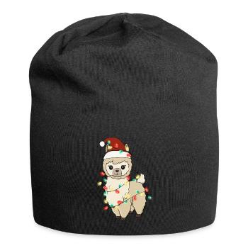 Lumières de Noël Lama Weihnachten - Bonnet en jersey - noir - Devant
