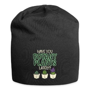Botanische Pflanzen - Jersey-Beanie - Schwarz - Vorne