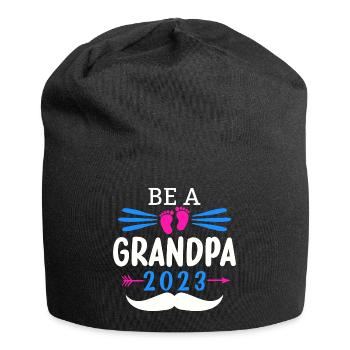 Werdender Opa 2023, 2023 werde ich Opa, 2023 Opa - Jersey-Beanie - Schwarz - Vorne