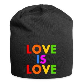 Love is love - Jersey-Beanie - Schwarz - Vorne
