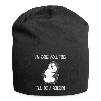 South Pole Seabird Statement Sweet Penguin Animal Zoo - Jersey Beanie - black - Front