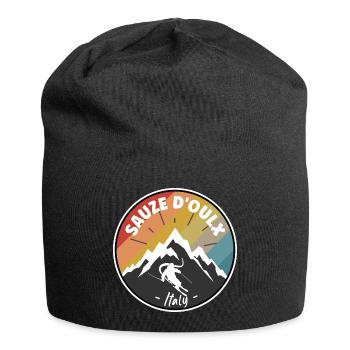 Snowboard Sauze d'Oulx Italien - Jersey-Beanie - Schwarz - Vorne