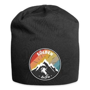 Skifahren in Sölden - Österreich - Jersey-Beanie - Schwarz - Vorne