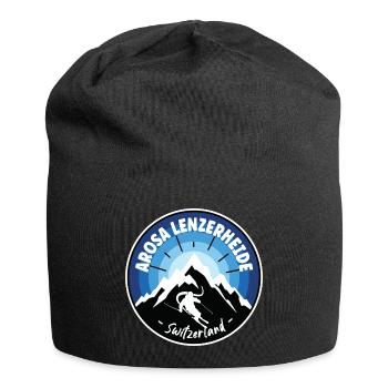Ski Arosa Lenzerheide Switzerland Blue - Jersey Beanie - black - Front