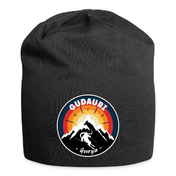 Skifahren Gudauri Georgia Vintage - Jersey-Beanie - Schwarz - Vorne