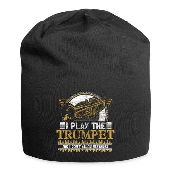 Trompette Trompette Trompette Cadeau - Bonnet en jersey - noir - Devant