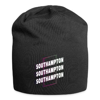 Southampton England UK Stadt Schrift Skyline - Jersey-Beanie - Schwarz - Vorne