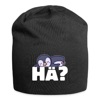 Pinguin Kälte Seevogel Spruch Tier Vogel Arktis - Jersey-Beanie - Schwarz - Vorne