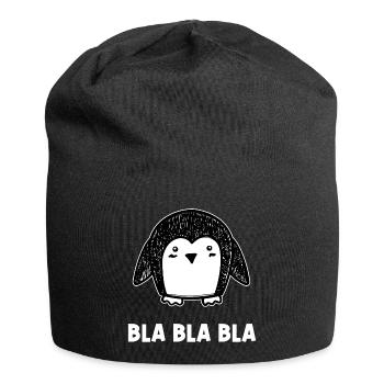 Animal Neige Disant Oiseau de glace Pingouin Oiseau de mer - Bonnet en jersey - noir - Devant