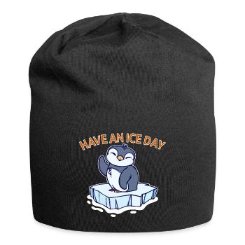 Antarctique Ice Cold Penguin Déclaration Oiseau de mer - Bonnet en jersey - noir - Devant