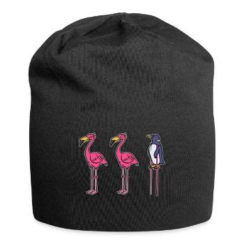 Drôle d’animal Pingouin Oiseau de mer Zoo Oiseau - Bonnet en jersey - noir - Devant