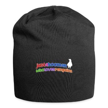 Bird Animal Penguin Zoo South Pole Statement Seabird - Jersey Beanie - black - Front