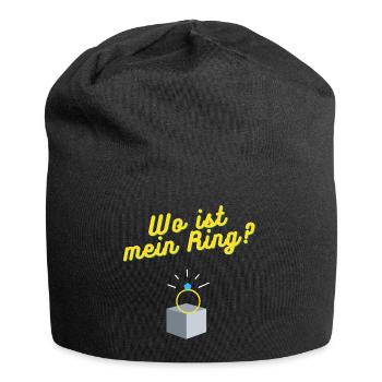 Wo ist mein Ring? - Jersey-Beanie - Schwarz - Vorne