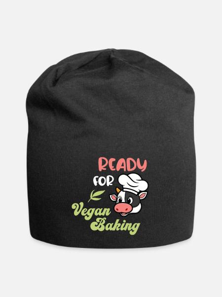 Ready for Vegan Baking - Jersey-Beanie - Schwarz