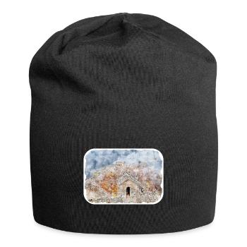 Peking China Aquarell Skizze Illustration - Jersey-Beanie - Schwarz - Vorne