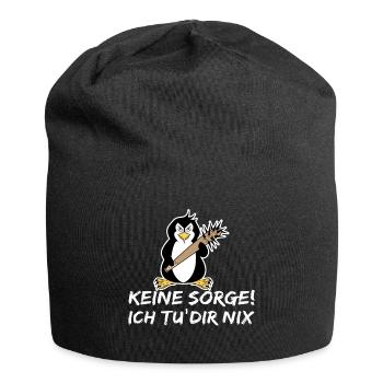 Tier Pinguin Zoo Seevogel Statement Arktis Vogel - Jersey-Beanie - Schwarz - Vorne