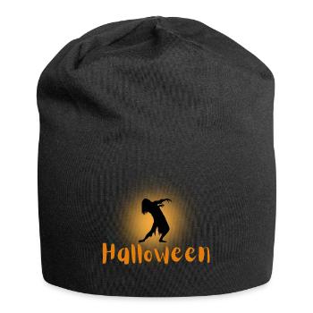 Halloween Creepy Cemetery Moon Witch Vampire - Jersey Beanie - black - Front
