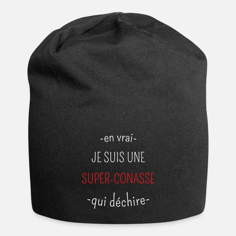 Conasse Qui Déchire - Bonnet en jersey - noir