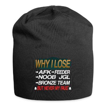 WHY I LOSE LOL FEEDER LEAGUE - Jersey-Beanie - Schwarz - Vorne