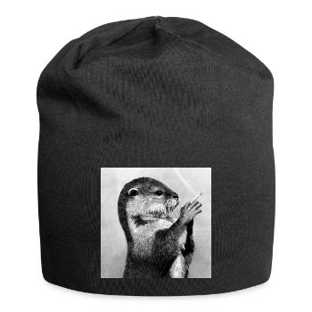 Loutre fumeuse - Bonnet en jersey - noir - Devant