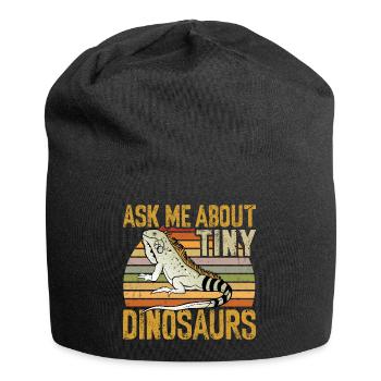 Leguan Eidechse Reptil Herpetologe - Jersey-Beanie - Schwarz - Vorne